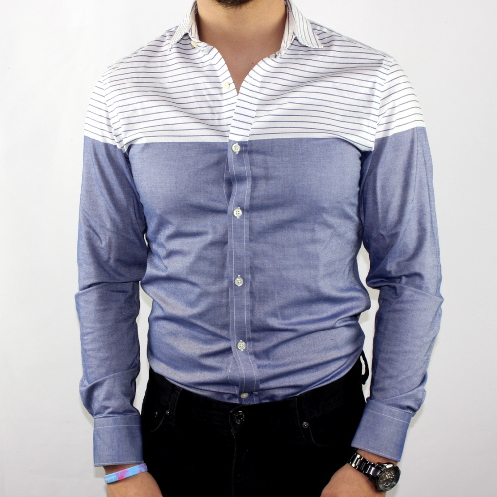Gently Used-Strip Tailor Dress Shirt
